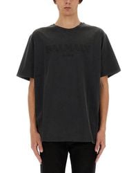 Balmain - Crew Neck T-Shirt - Lyst