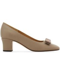 Ferragamo - Leather Pumps - Lyst