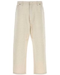 Prada - Melange Ivory Chambray Pant - Lyst