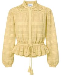 Isabel Marant - Embroidered Band Collar Top - Lyst