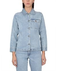 A.P.C. - Janice Cotton Denim Shirt - Lyst