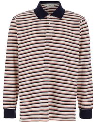 DUNST - Stripes Shirt Collar Polo - Lyst