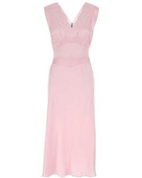 Prada - Satin Dress Silk - Lyst