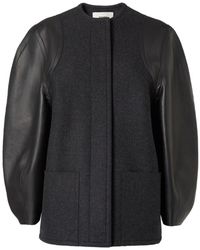 Fendi - Wool And Leather Jacket - Lyst