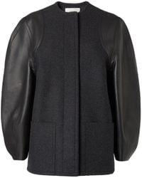 Fendi - Wool And Leather Jacket - Lyst
