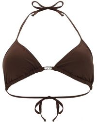DIESEL - Solid Bikini Top Swimwear - Lyst