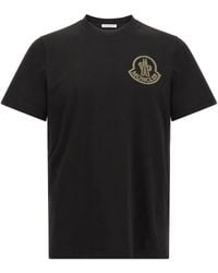 Moncler - Flocked Logo T-Shirt - Lyst