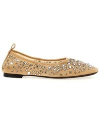 Tory Burch - Ballet Flats With Crystal Detail - Lyst