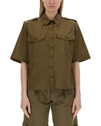 Aspesi - Khaki Regular Solid Shirt - Lyst