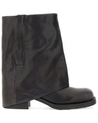 Ash - Tijuana Draped Calf Leather Ankle Boots - Lyst