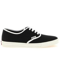 Prada - Solid Cotton Drill Sneakers - Lyst