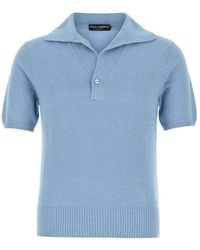 Dolce & Gabbana - Light Solid Shirt Collar Polo - Lyst