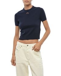 DIESEL - Logo Crew Neck Top - Lyst