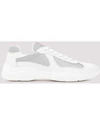 Prada - America's Cup Patent Leather & Technical Fabric Sneakers - Lyst