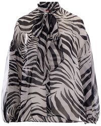 Max Mara - Blouse Printed Chiffon - Lyst