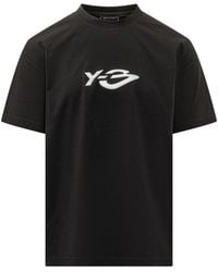 Y-3 - Logo Crew Neck T-Shirt - Lyst