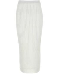 Sportmax - Ribbed-Knit Midi Skirt - Lyst