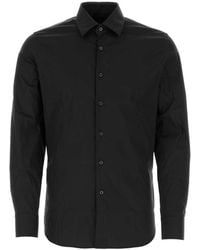 Prada - Stretch Poplin Shirt - Lyst