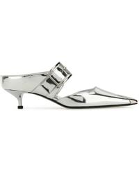 McQueen - Punk 40Mm Mirrored Mules, Brand Size 37 Us - Lyst
