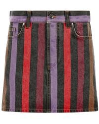 Versace - Short Denim Skirt - Lyst