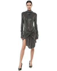 Off-White c/o Virgil Abloh - Embellished Mock Collar Mini Dress - Lyst