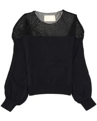 Circus Hotel - Textured Round Neck Top - Lyst