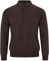 BOSS - Regular Polo Sweater - Lyst
