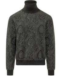 Etro - Paisley Turtle Neck Sweater - Lyst