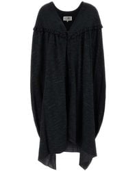 MM6 by Maison Margiela - V-Neck Shirt Dress - Lyst