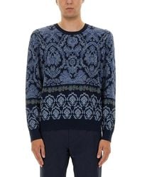 Etro - Cotton Sweater With Decorative Pattern - Lyst