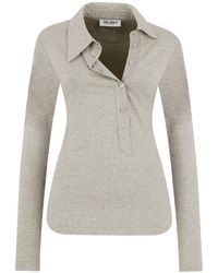 The Attico - Light Solid Shirt Collar Top - Lyst