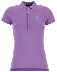 Ralph Lauren - Julie Logo-Embroidered Polo Shirt - Lyst