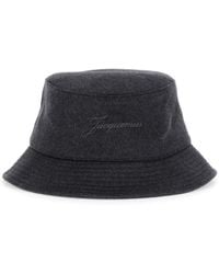 Jacquemus - 'Le Bob Cachemiro' Bucket Hat With Logo Lettering Embroidery On The Front And Ribbed Brim - Lyst