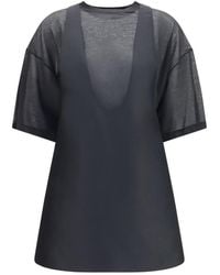 Balenciaga - Hybrid Dress With Sheer T-Shirt - Lyst