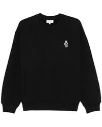 Maison Kitsuné - Dressed Fox Cotton Crewneck Sweatshirt - Lyst