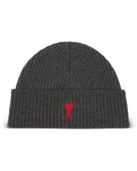 Ami Paris - Logo Beanie Cap - Lyst
