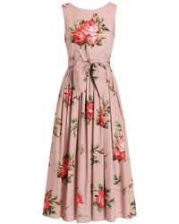 Dolce & Gabbana - Floral Motif Dress - Lyst