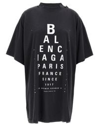 Balenciaga - Eye-Test Oversized T-Shirt, 100% Cotton - Lyst