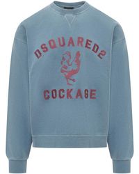 DSquared² - Graphic Crew Neck Sweatshirt - Lyst