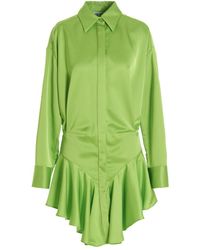 The Attico - Solid Shirt Mini Dress - Lyst