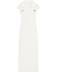 Courreges - Logo Shirt Collar Maxi Dress - Lyst