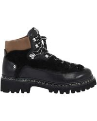 DSquared² - Leather Combat Boots - Lyst