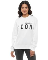 DSquared² - Graphic Crew Neck Sweatshirt - Lyst