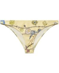 Versace - Printed Bikini Bottom Swimwear - Lyst