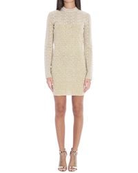 Balmain - Crew Neck Mini Dress - Lyst