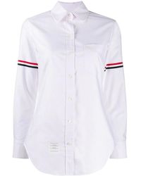 Thom Browne - University-stripe Oxd Shirt - Lyst