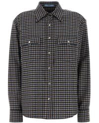 Prada - Regular Embroidered Shirt - Lyst