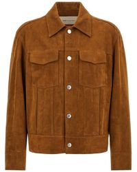Ami Paris - Solid Leather Jacket - Lyst