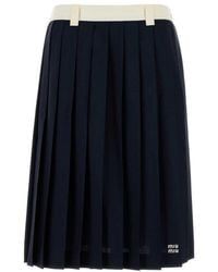 Miu Miu - Pleated Skirt - Lyst