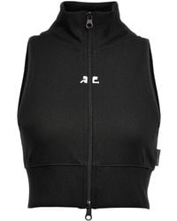 Courreges - Logo Mock Collar Jacket - Lyst